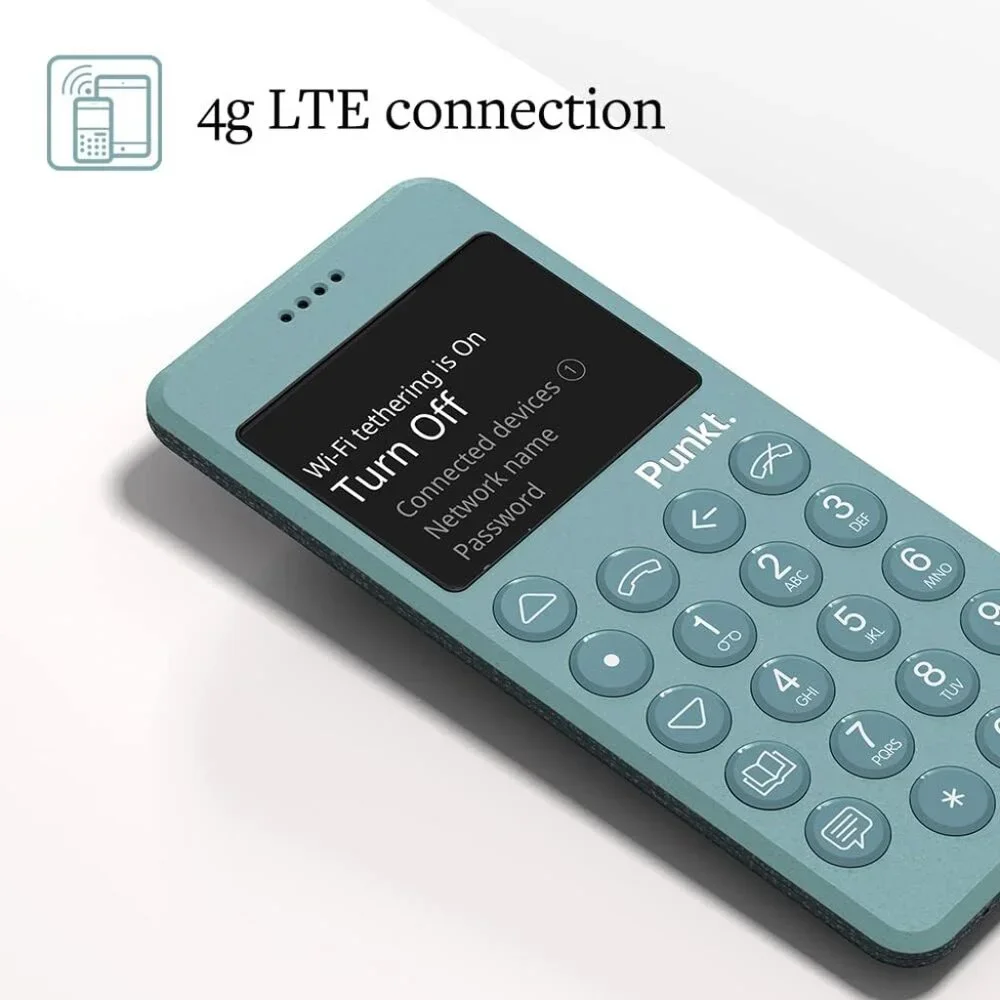 Punkt MP02 Used Working Minimalist Dumb Phone Light Blue